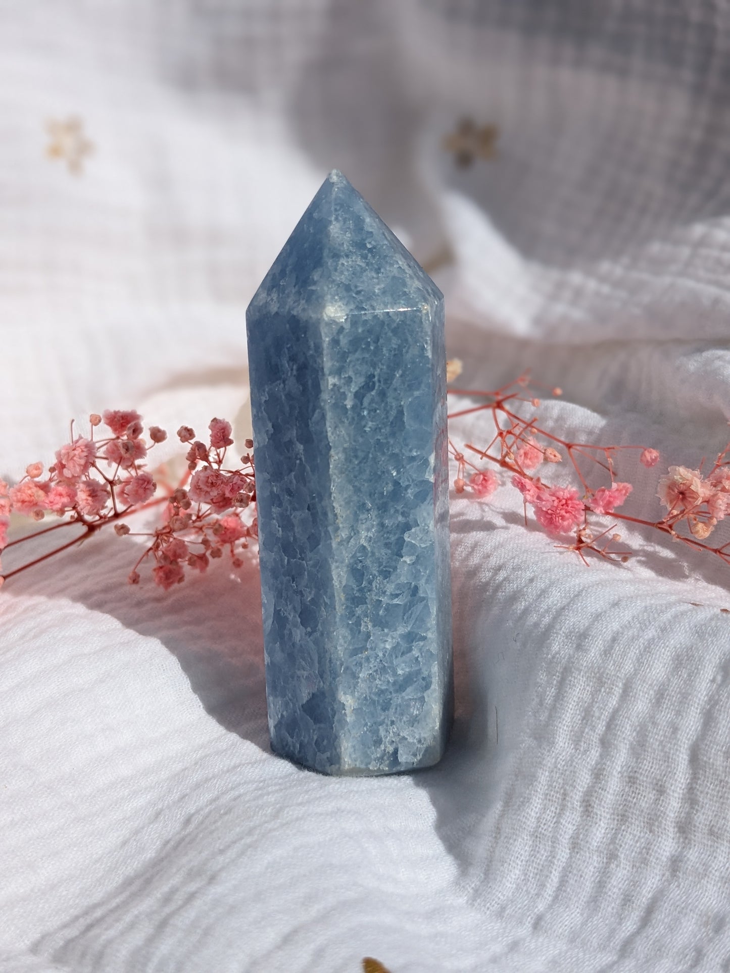 Obélisque de calcite bleue