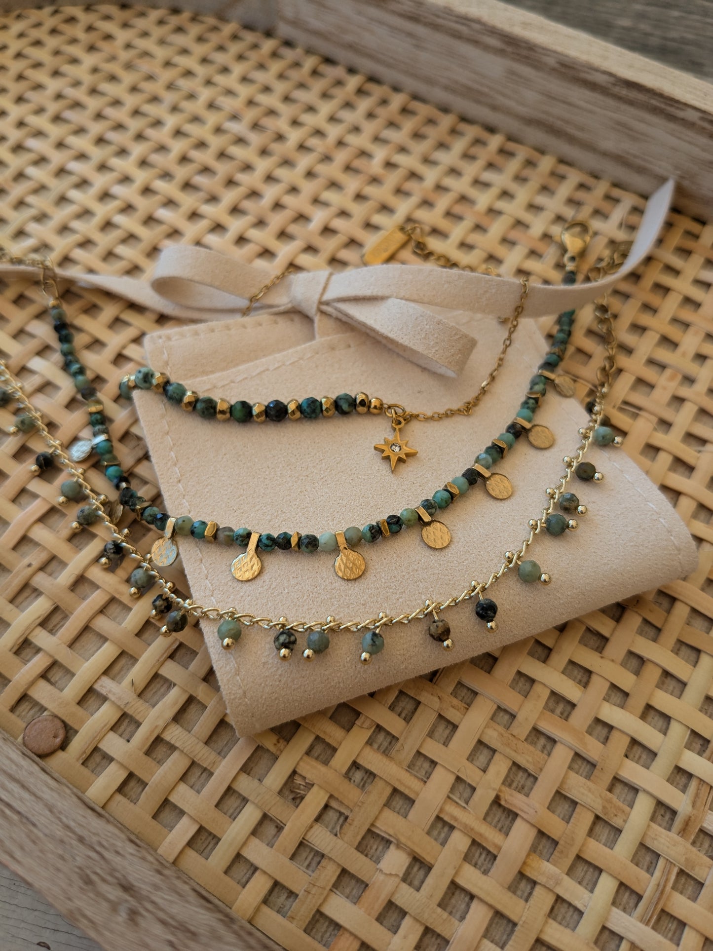 Bracelet perle en pierre naturelle et Étoile 🌟