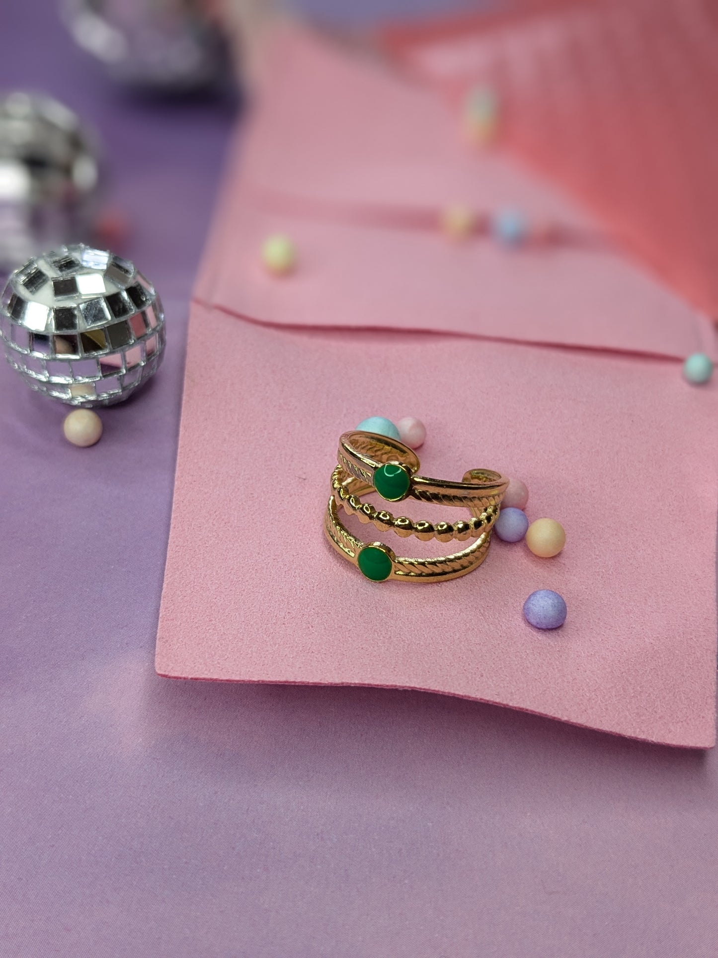 Bague ajustable 3 rangs