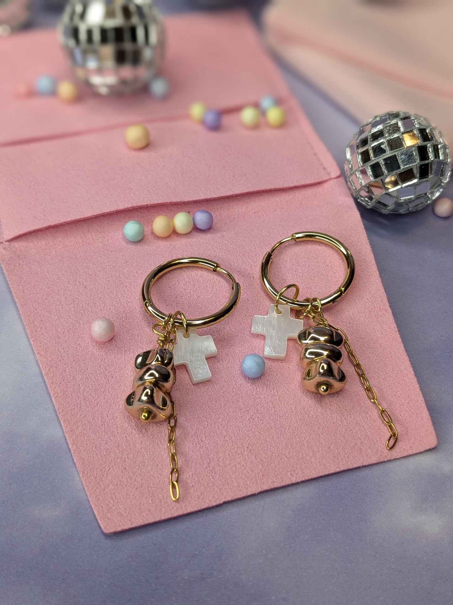 Boucles d'oreilles croix