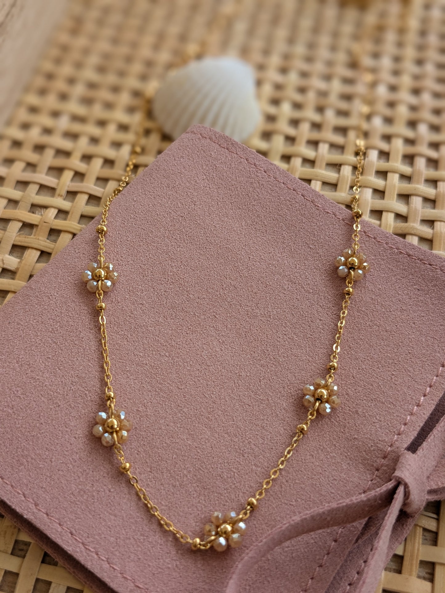 Collier Marguerite doré 🌸