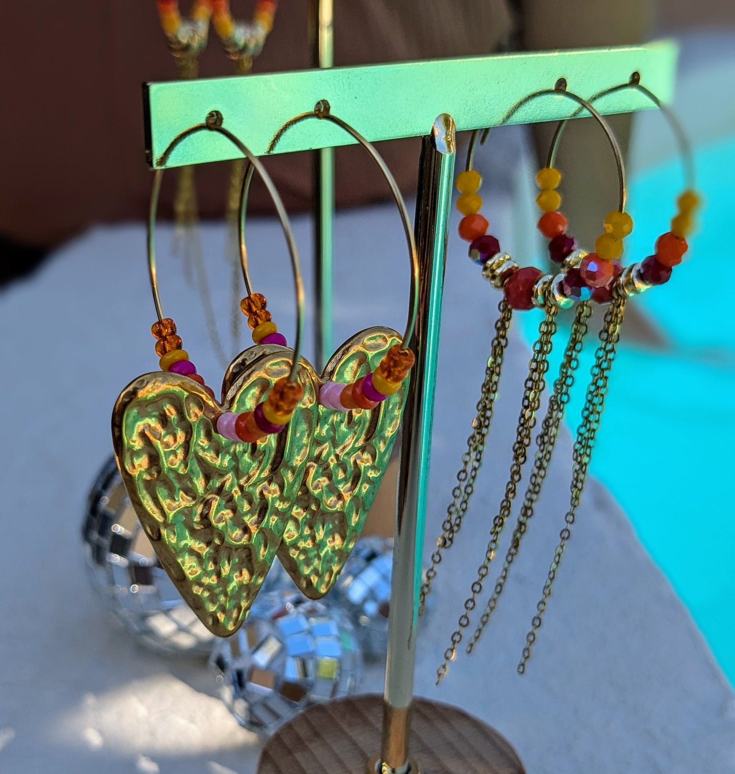 Boucle d'oreille cœur SunSet ☀️