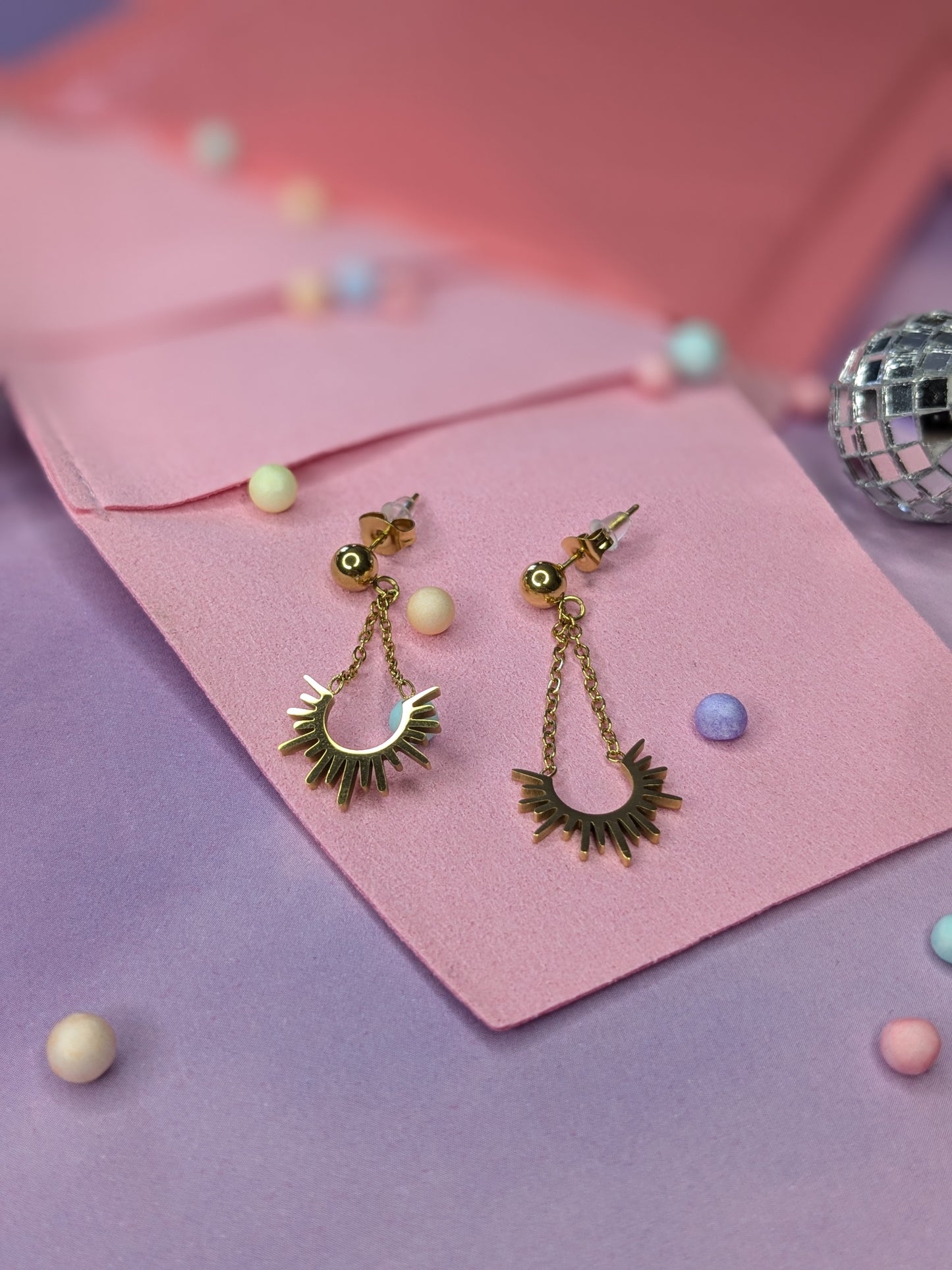 Boucles d'oreilles soleil