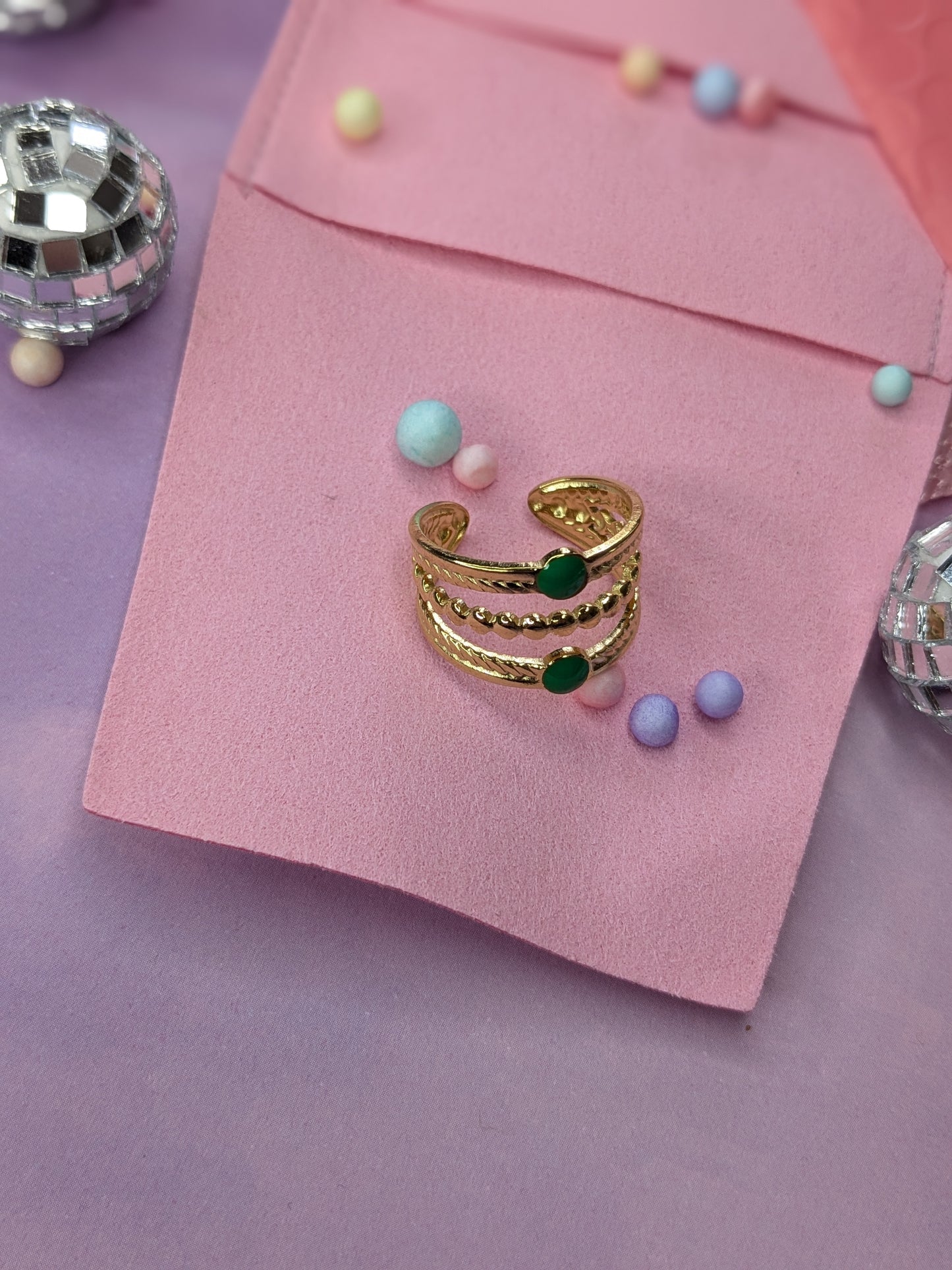 Bague ajustable 3 rangs
