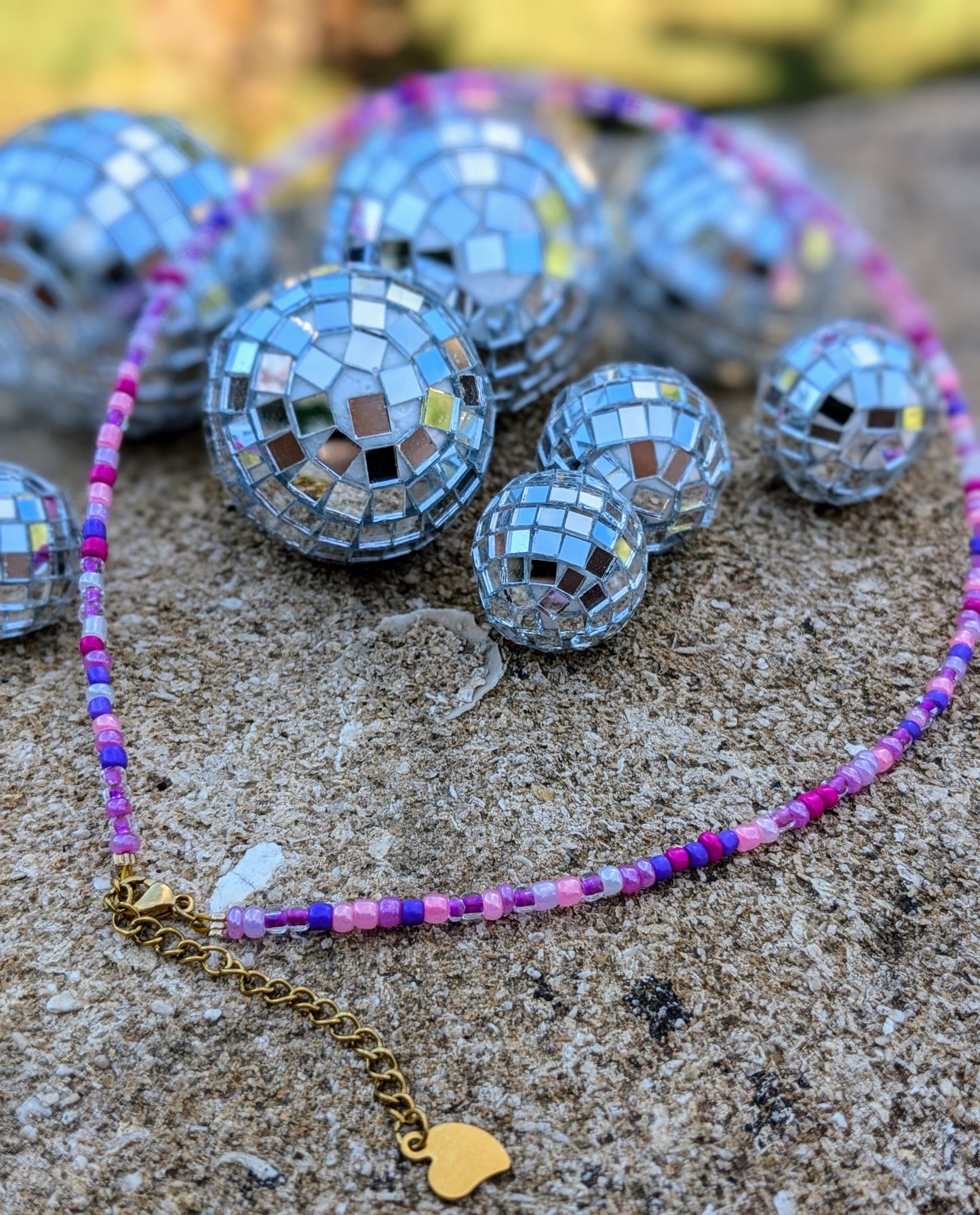 Collier en perle Rose