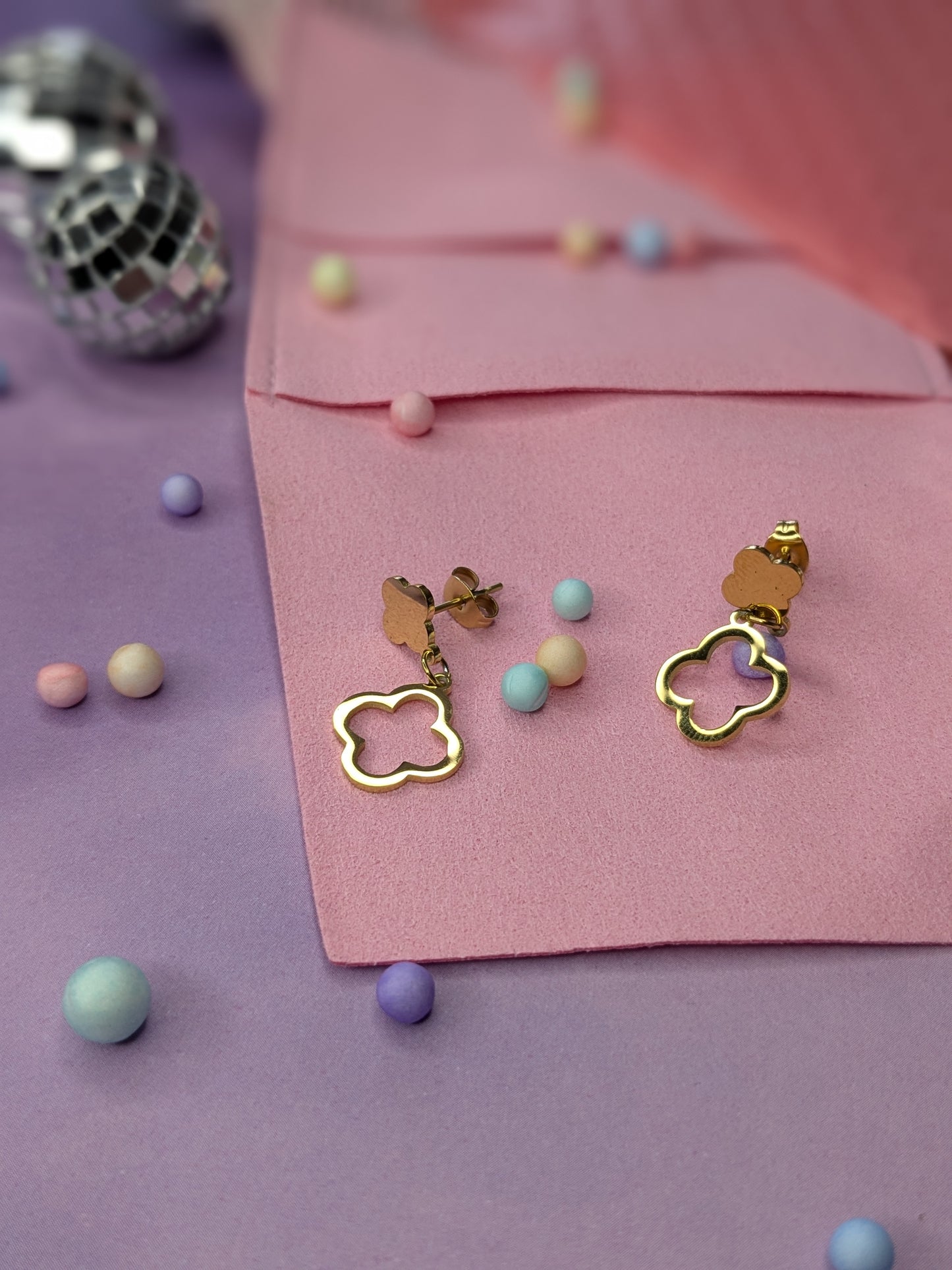Boucles d'oreilles trèfle