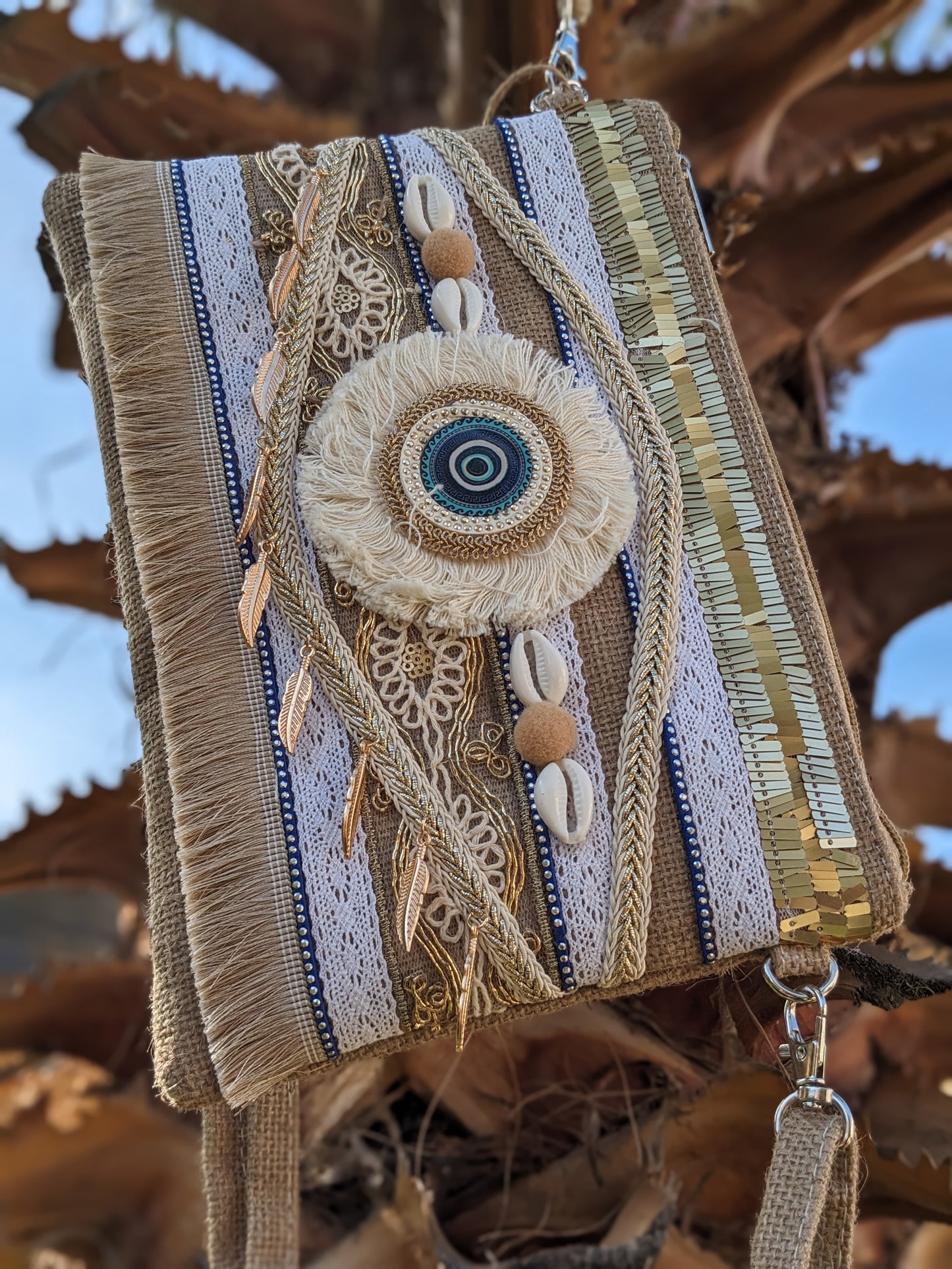 Pochette œil Nazar rond 🧿