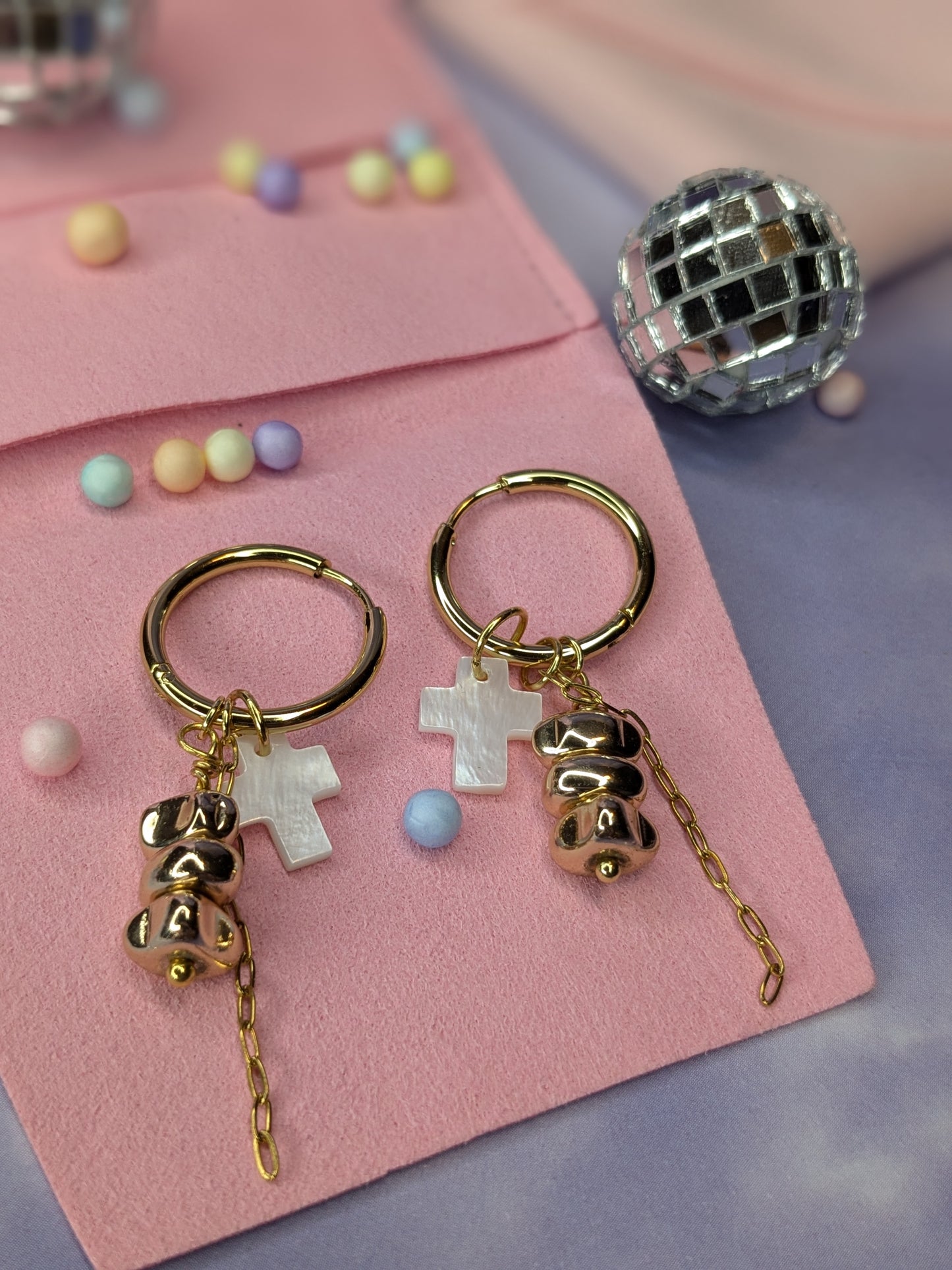 Boucles d'oreilles croix