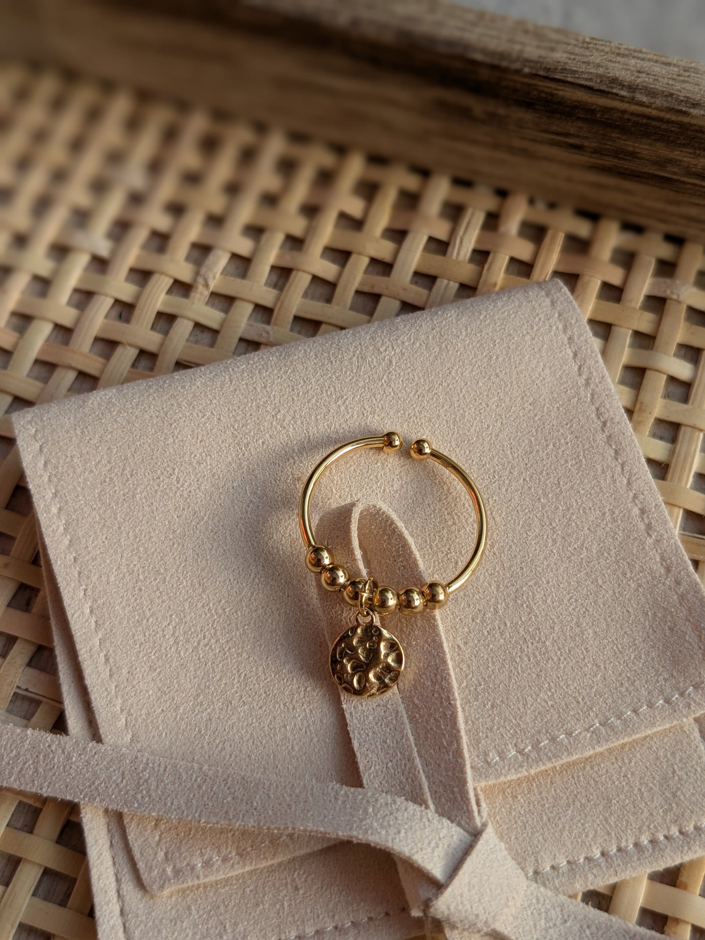 Bague pampille martelée ✨