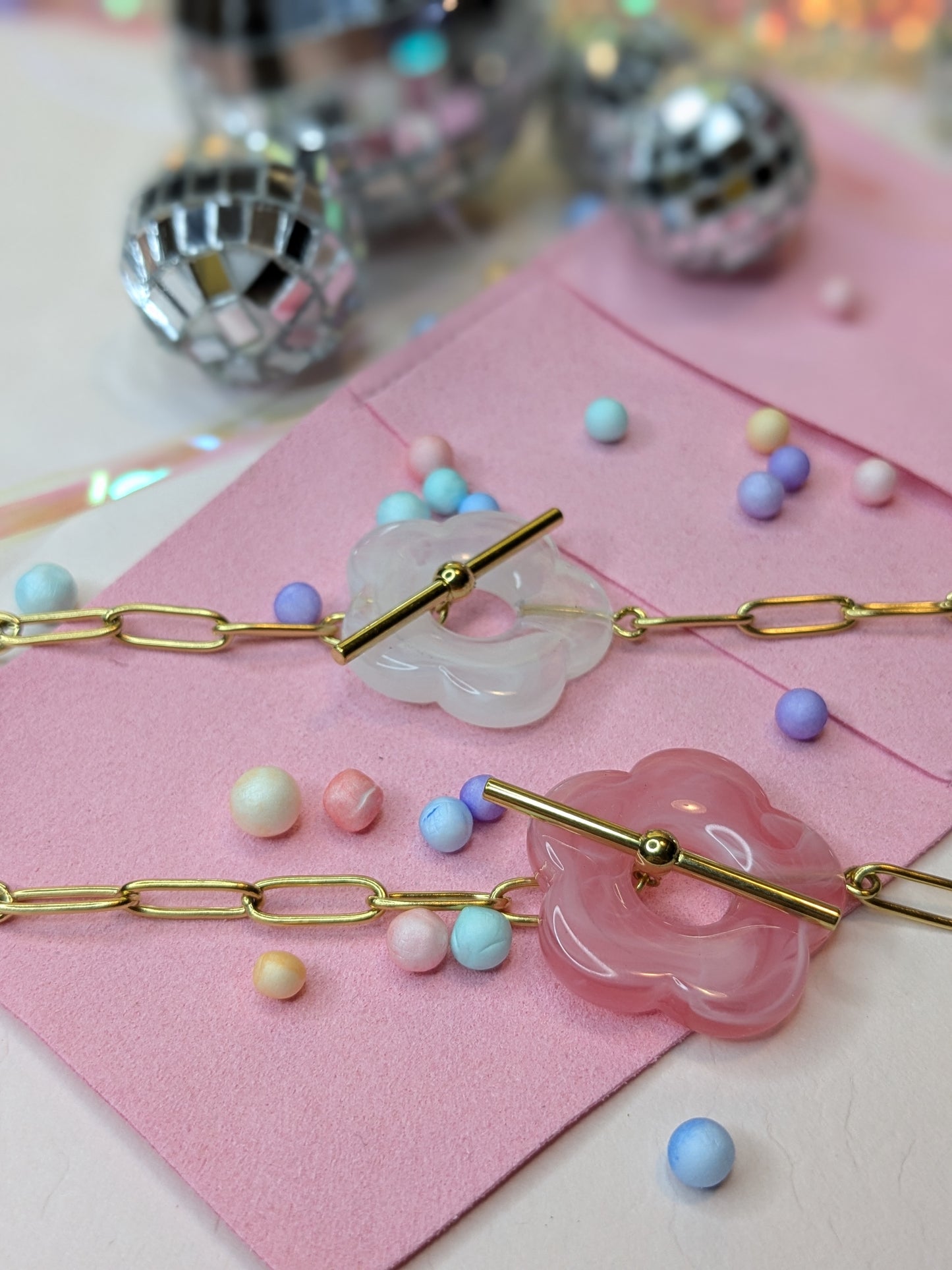 Bracelet fleur Rose