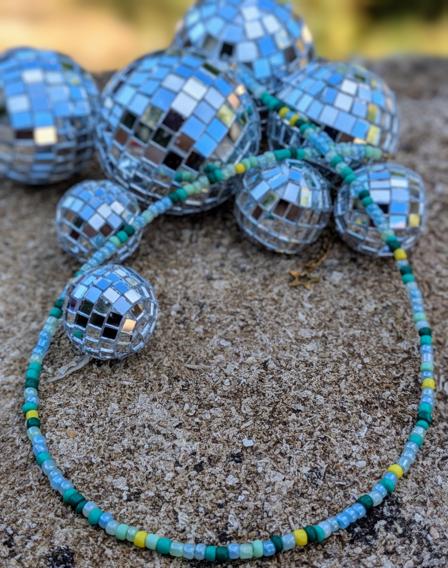 Collier en perle vert