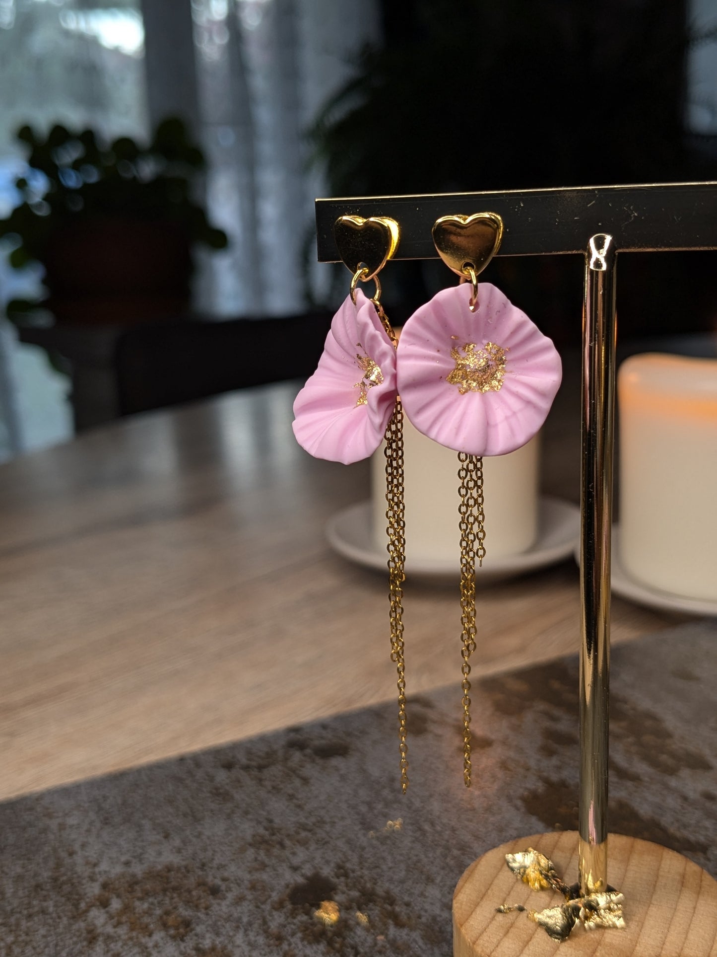 Boucle d'oreille Fleurs d'or 🌸