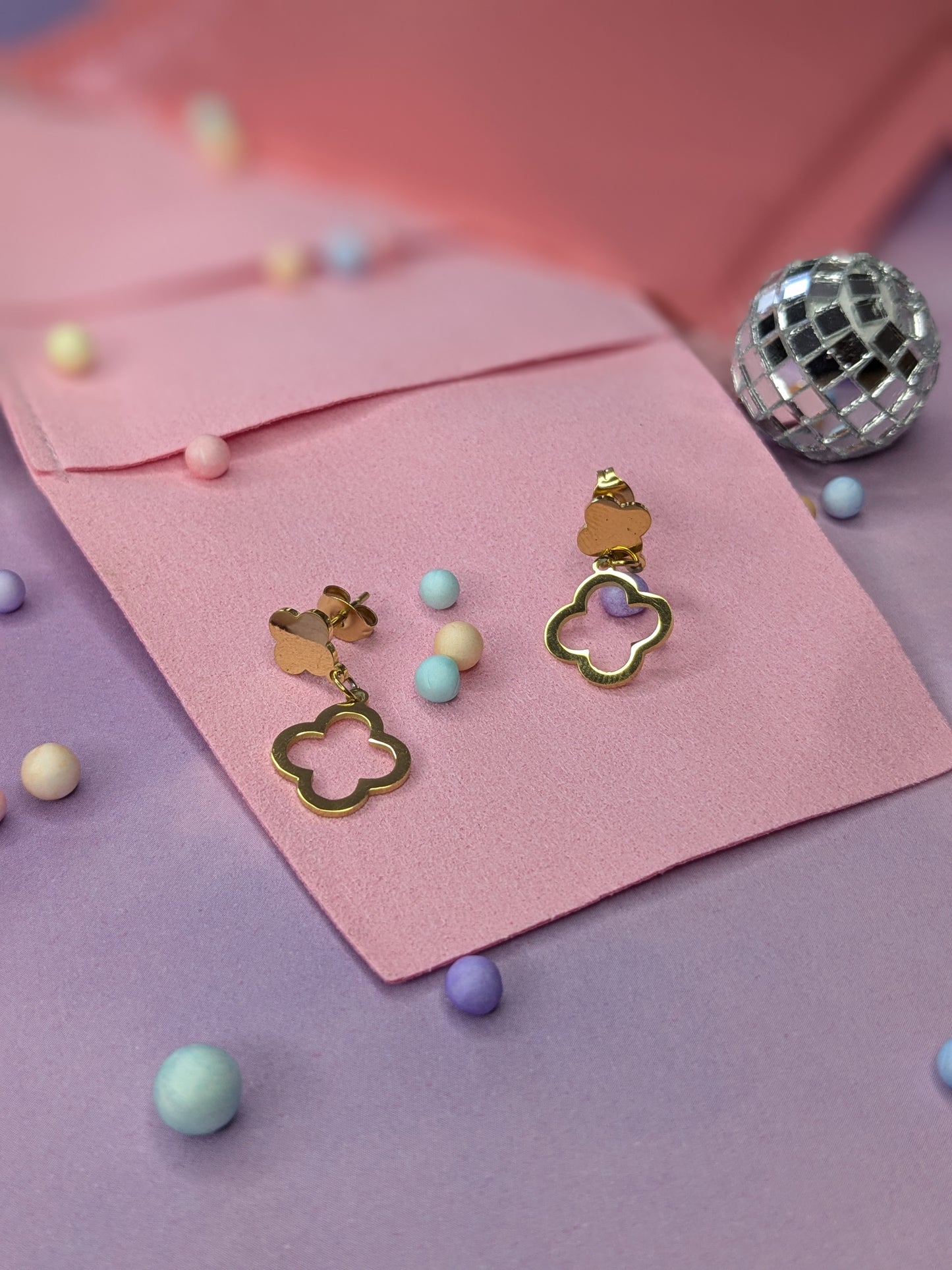 Boucles d'oreilles trèfle