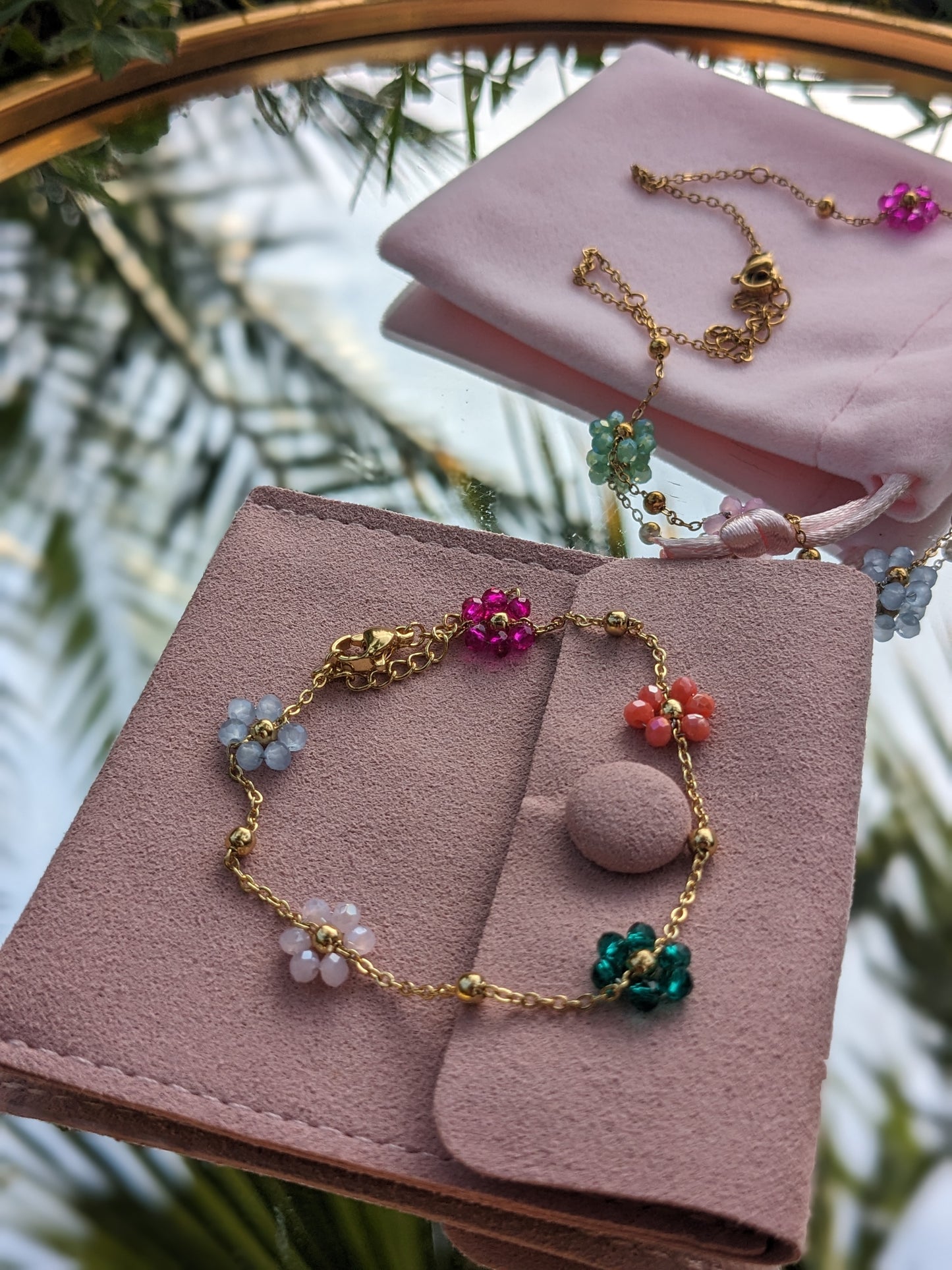 Bracelet marguerite multicolore