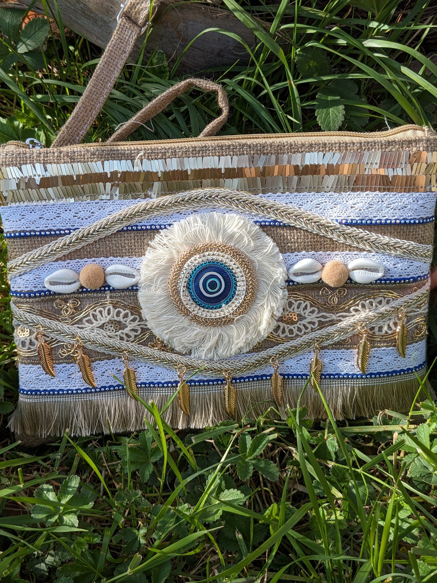 Pochette œil Nazar rond 🧿
