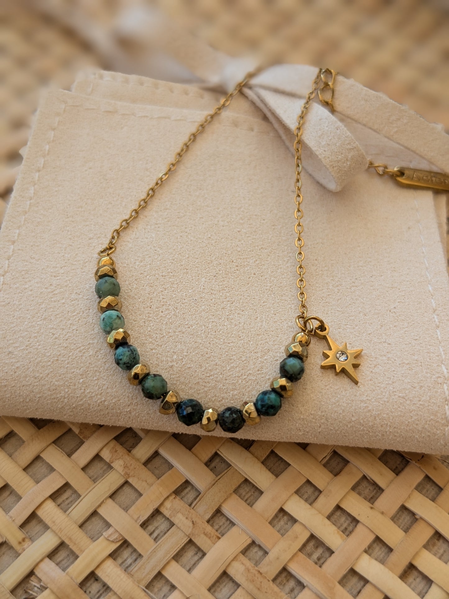 Bracelet perle en pierre naturelle et Étoile 🌟