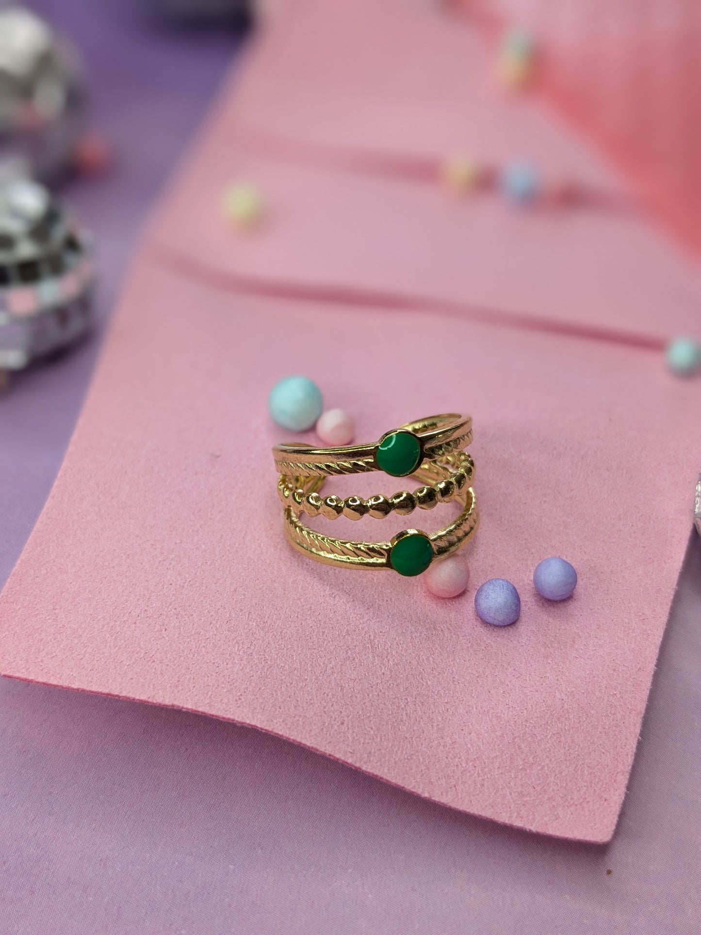 Bague ajustable 3 rangs