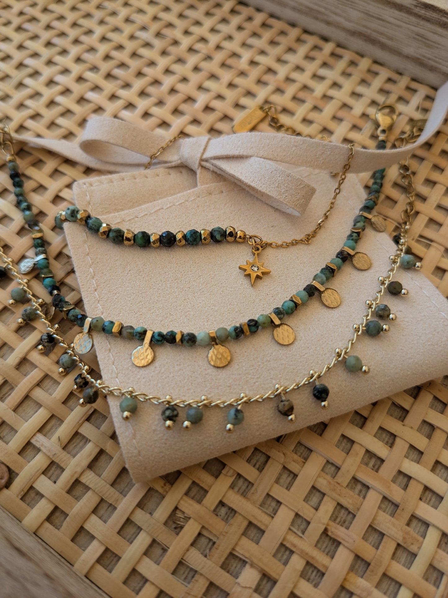 Bracelet pampille Turquoise Africaine