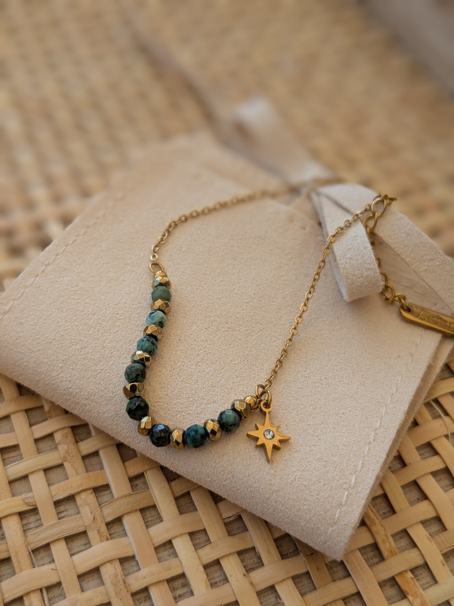 Bracelet perle en pierre naturelle et Étoile 🌟