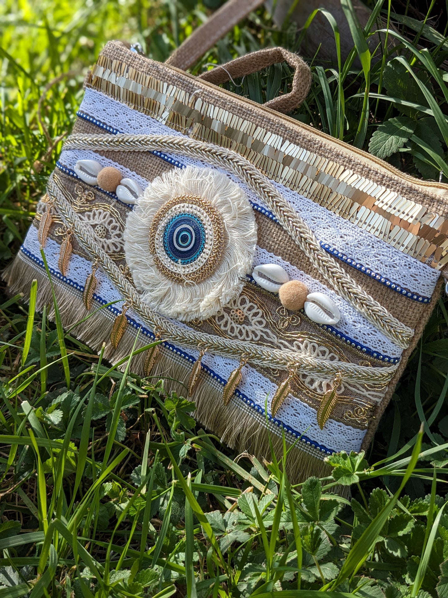 Pochette œil Nazar rond 🧿