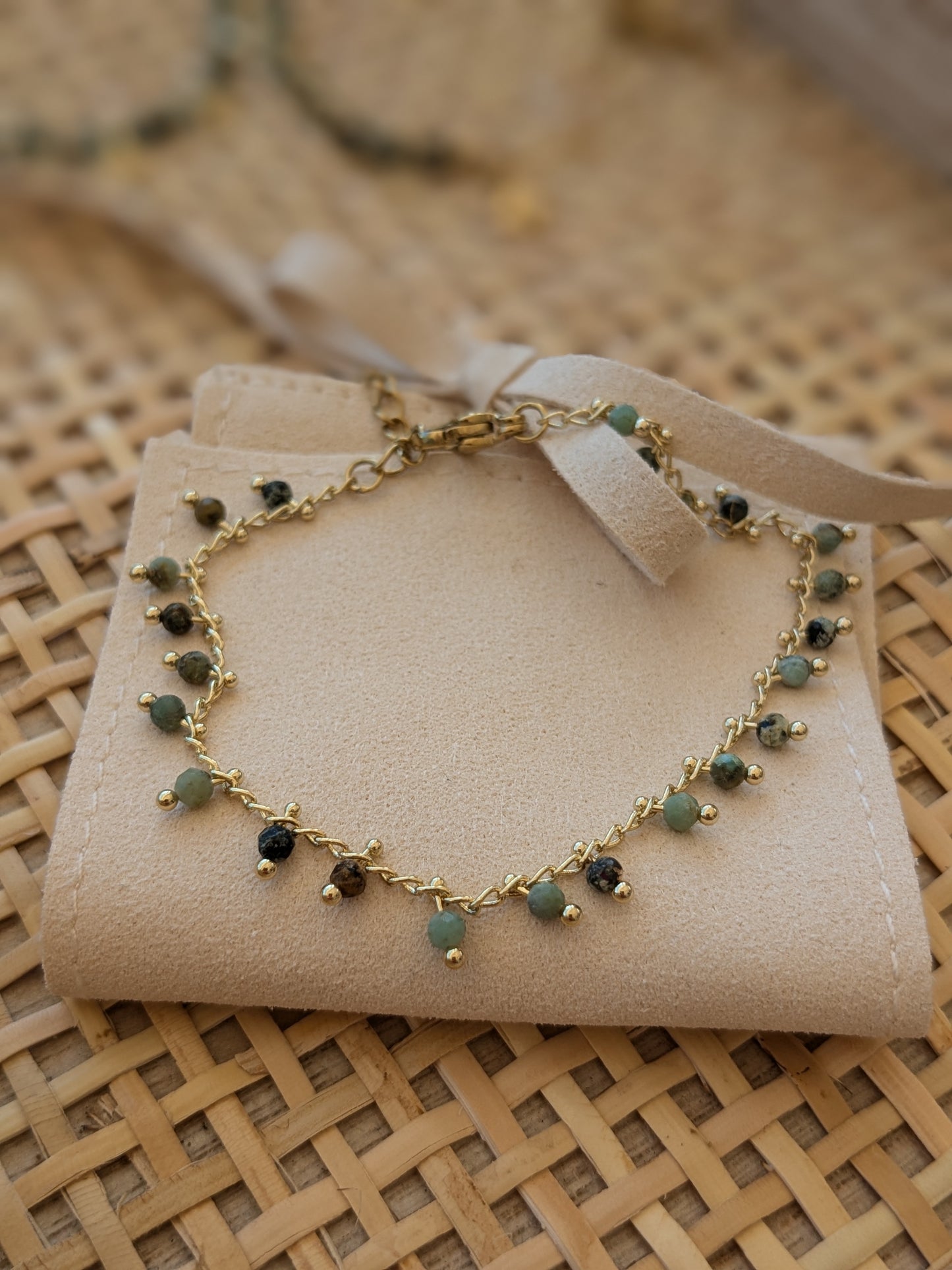 Bracelet pampille Turquoise Africaine
