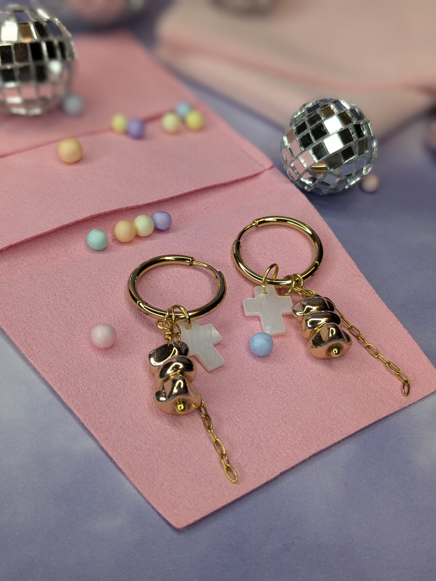 Boucles d'oreilles croix