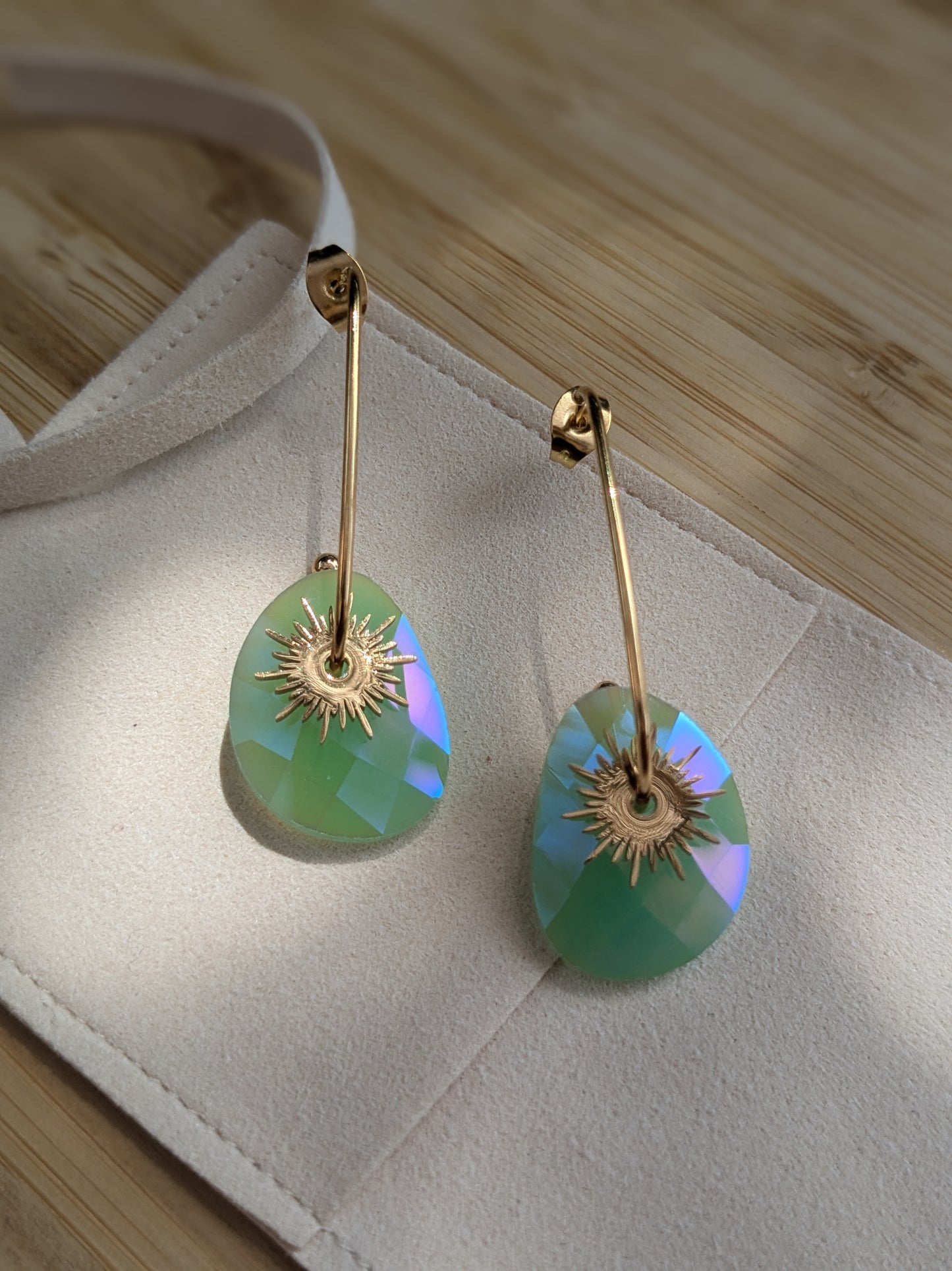 Boucle d'oreille Collection SunSet Lovers Vert irisée