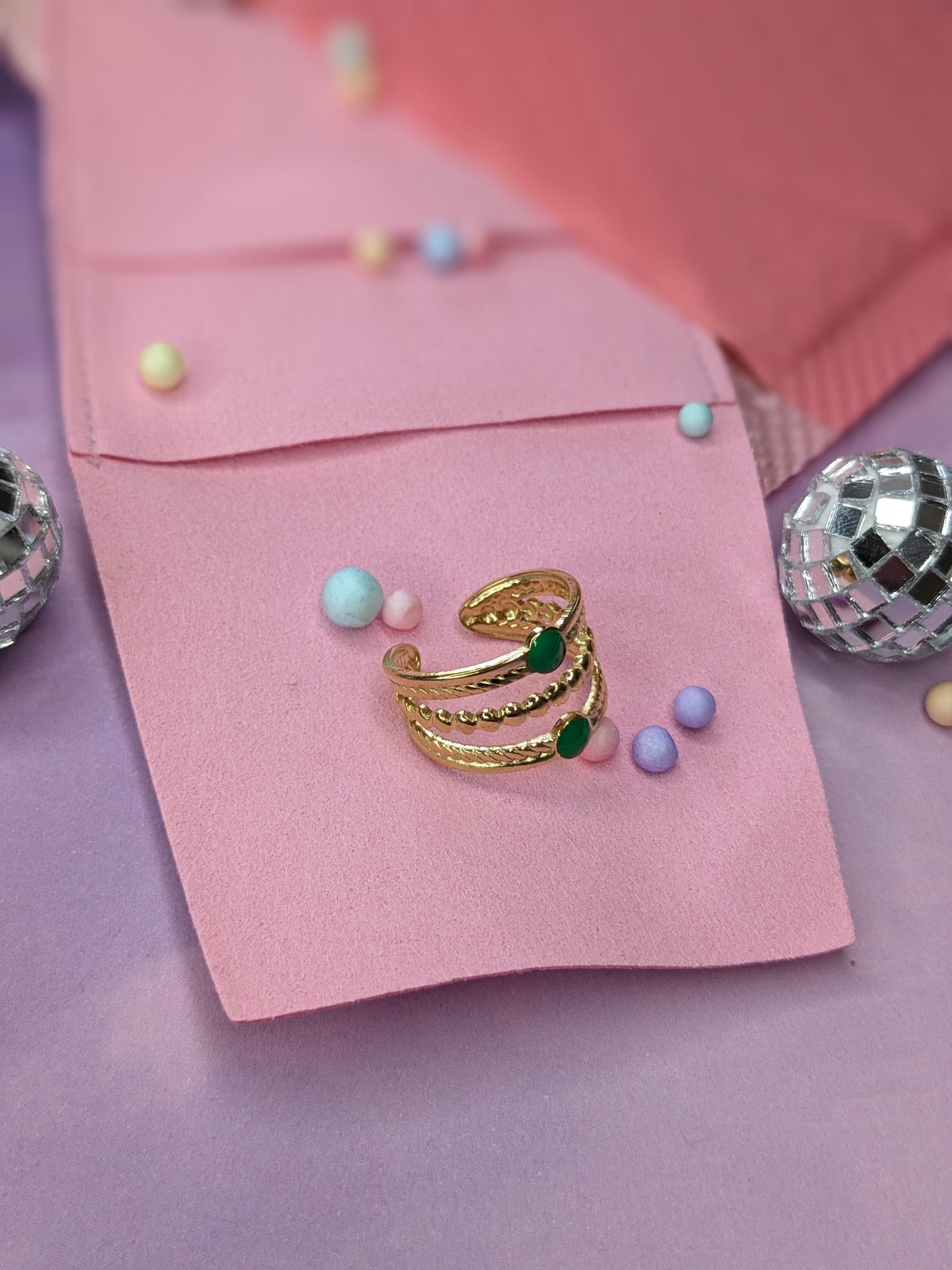 Bague ajustable 3 rangs