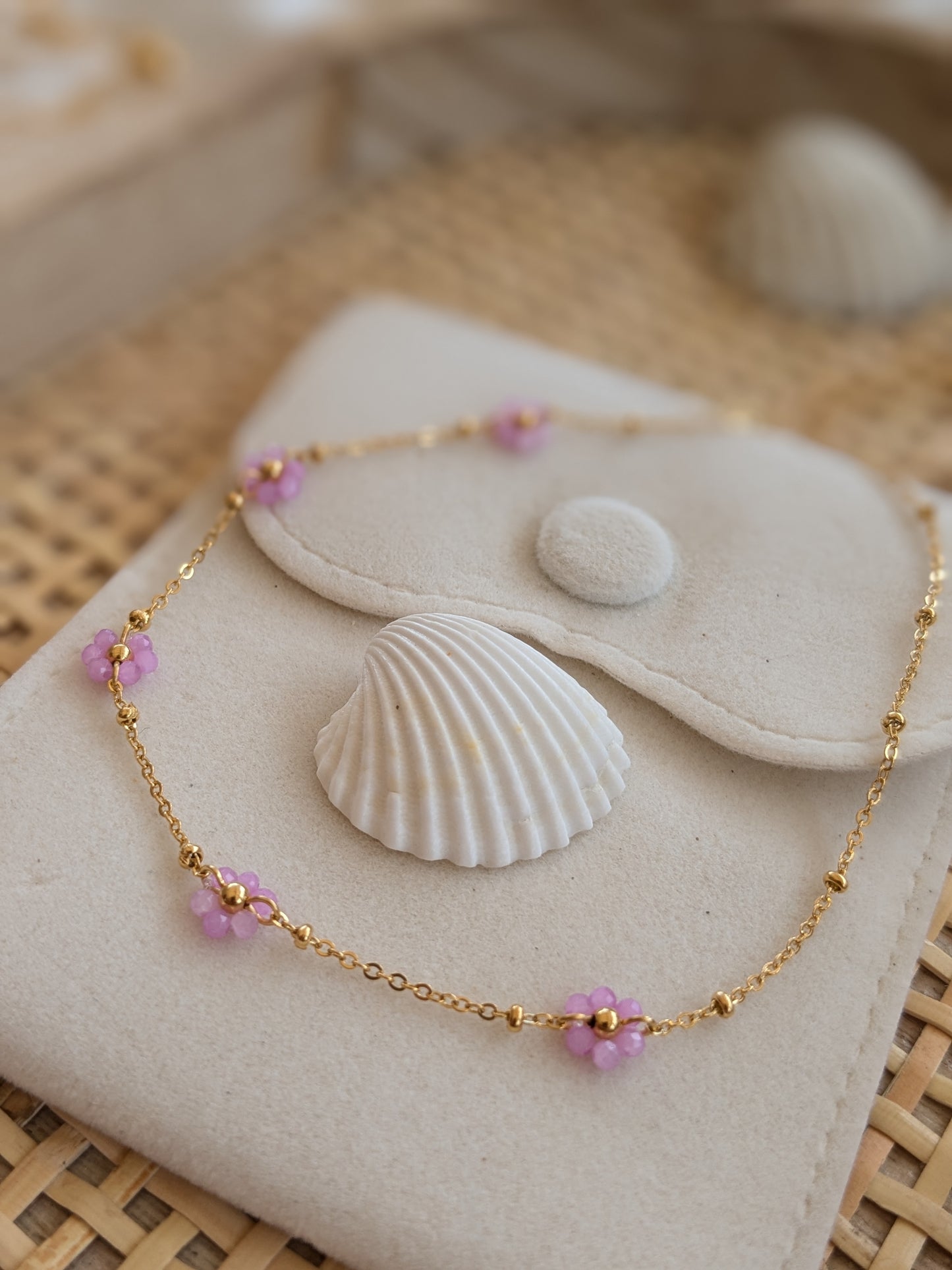 Collier Marguerite Rose 🌸