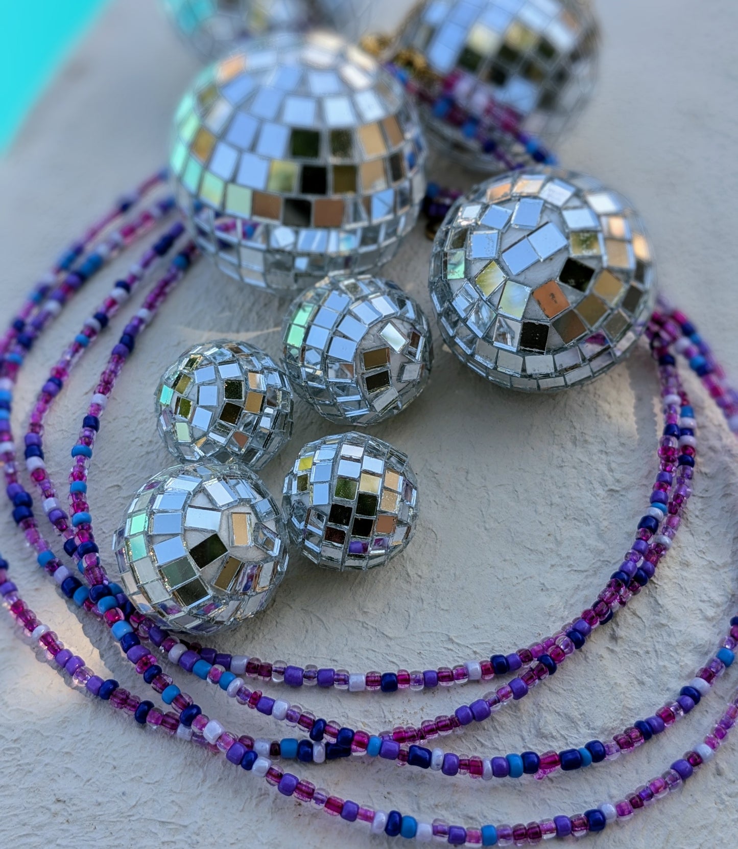 Collier en perle Mauve