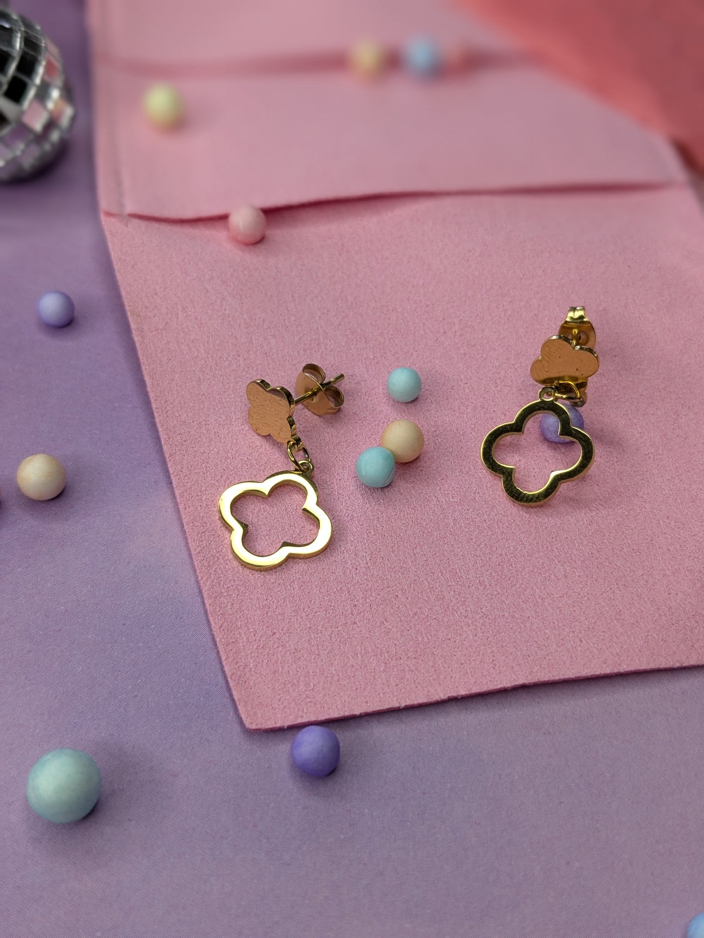 Boucles d'oreilles trèfle