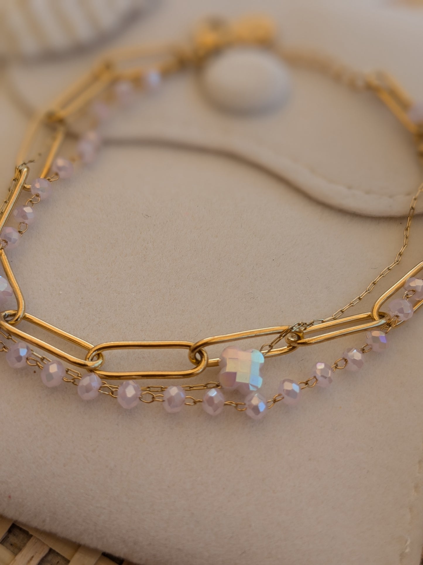 Bracelet collection SunSet Lovers Rose clair Nacrée 🌸
