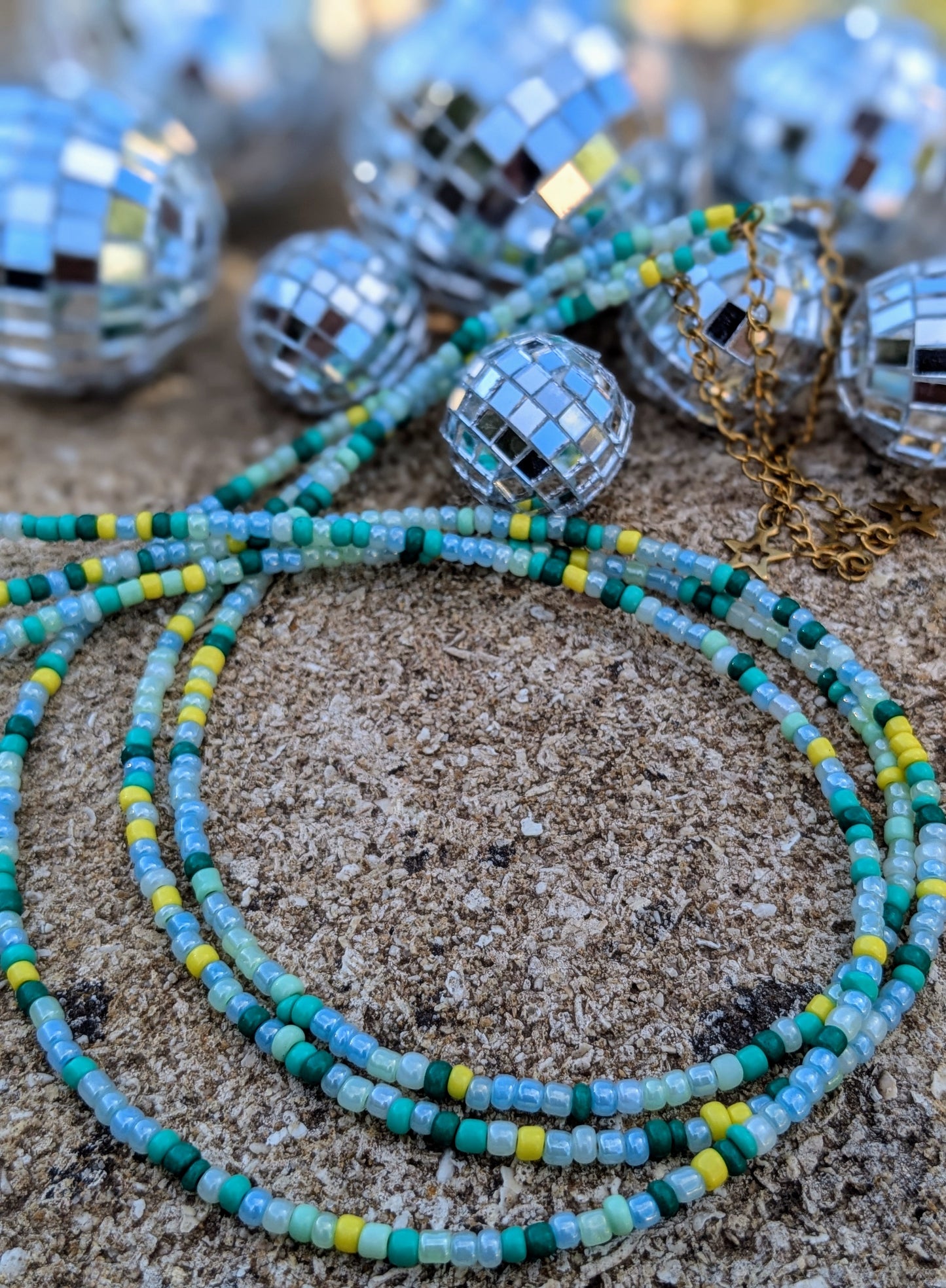 Collier en perle vert