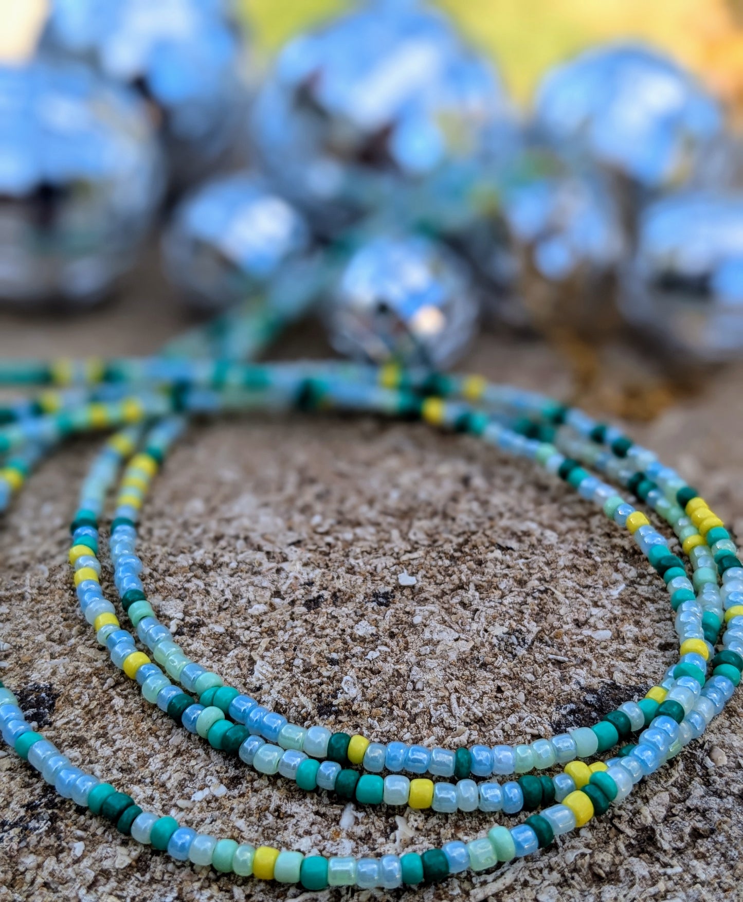 Collier en perle vert