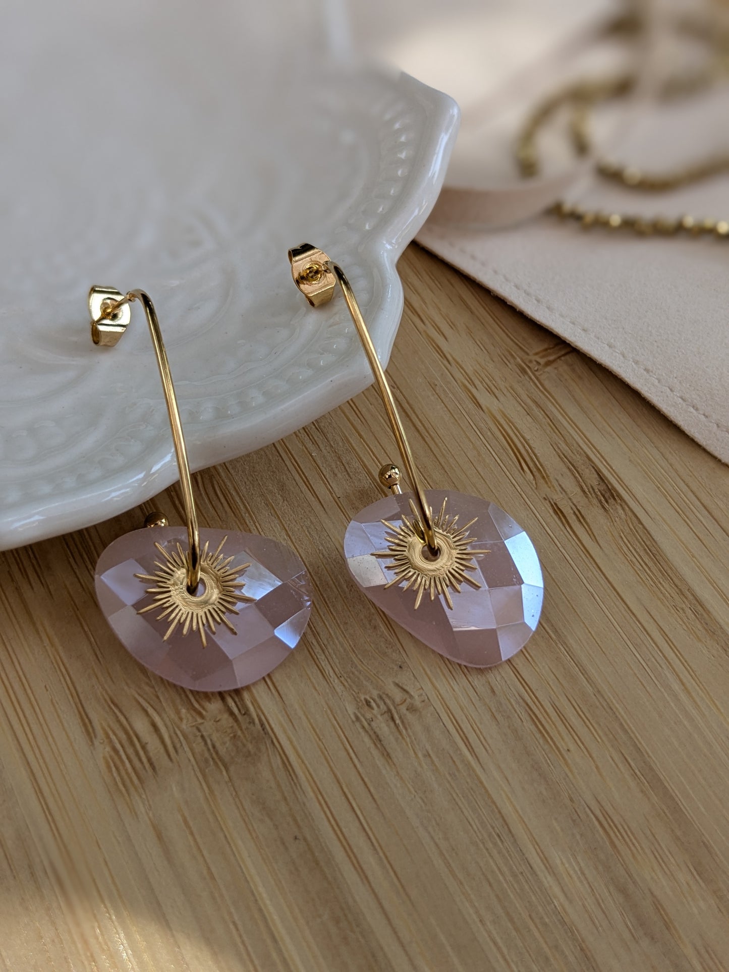 Boucle d'oreille Collection SunSet Lovers Rose Poudré 🌸