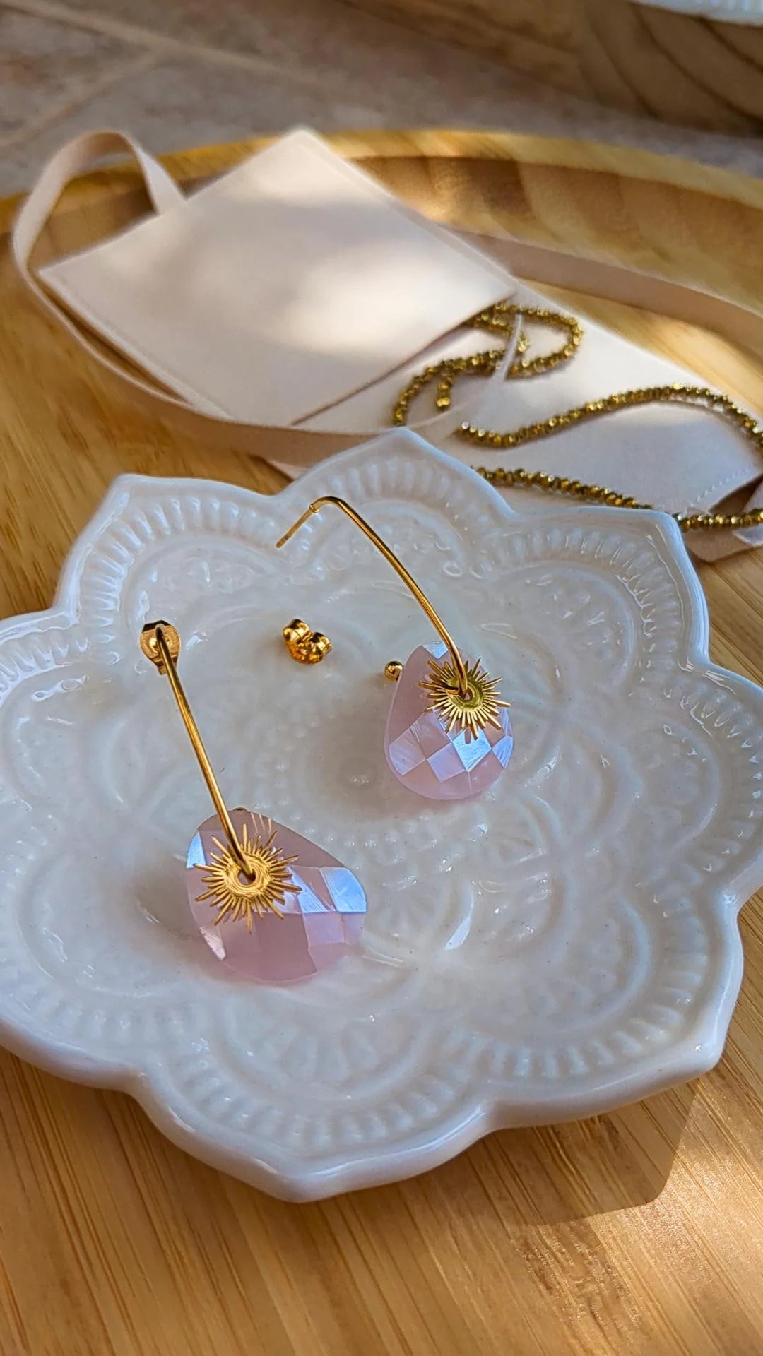 Boucle d'oreille Collection SunSet Lovers Rose Poudré 🌸