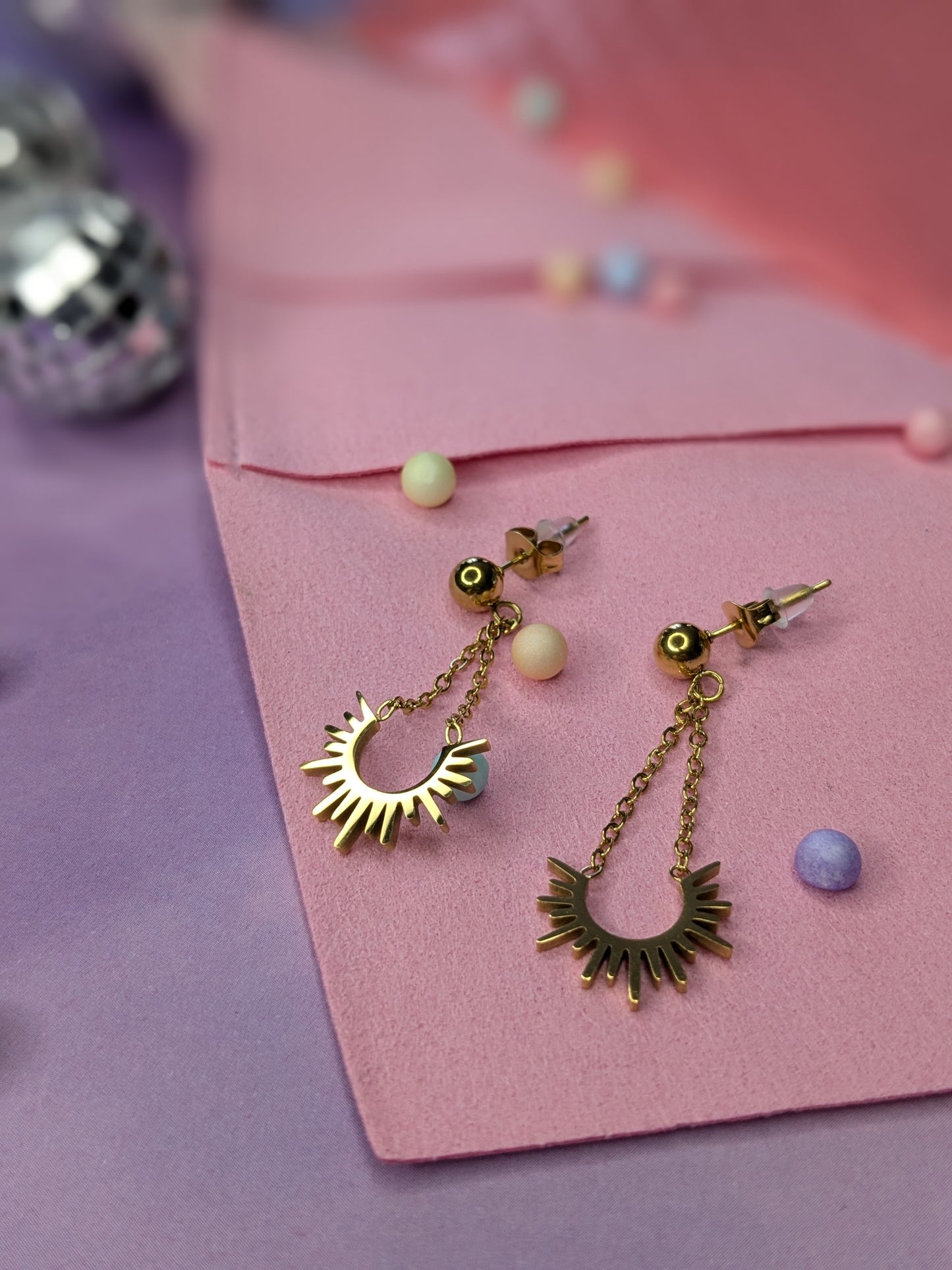 Boucles d'oreilles soleil