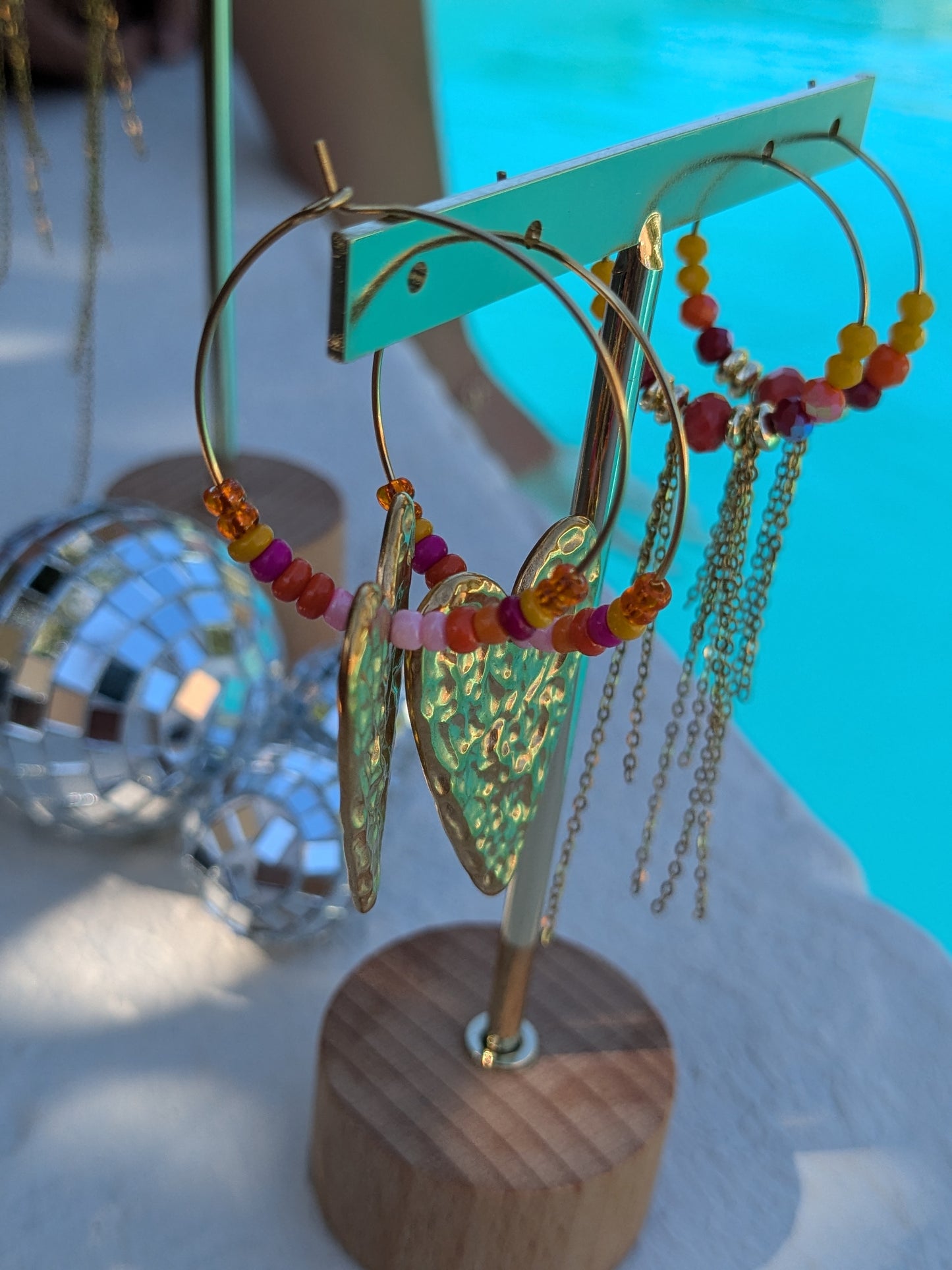Boucle d'oreille cœur SunSet ☀️