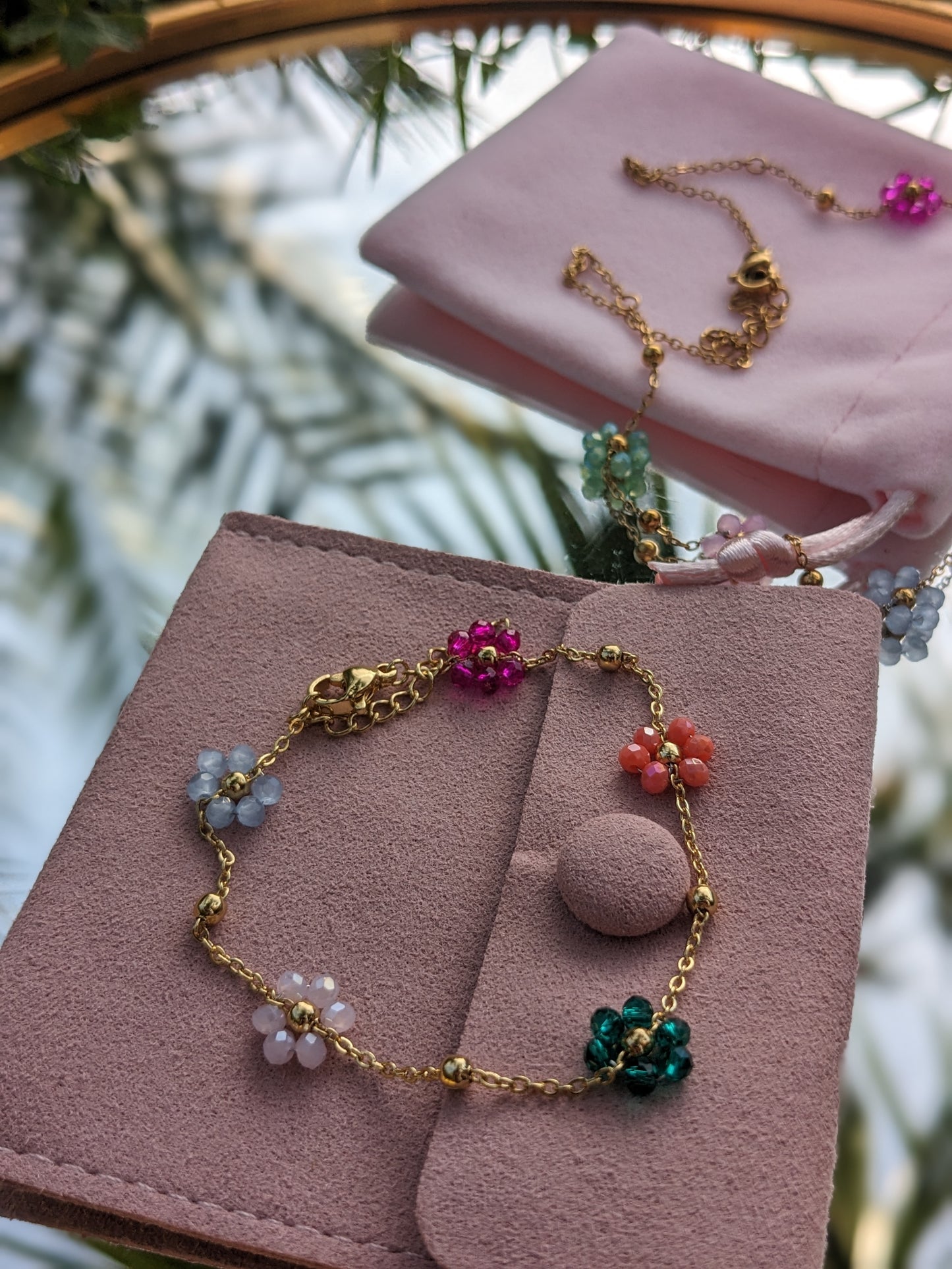 Bracelet marguerite multicolore