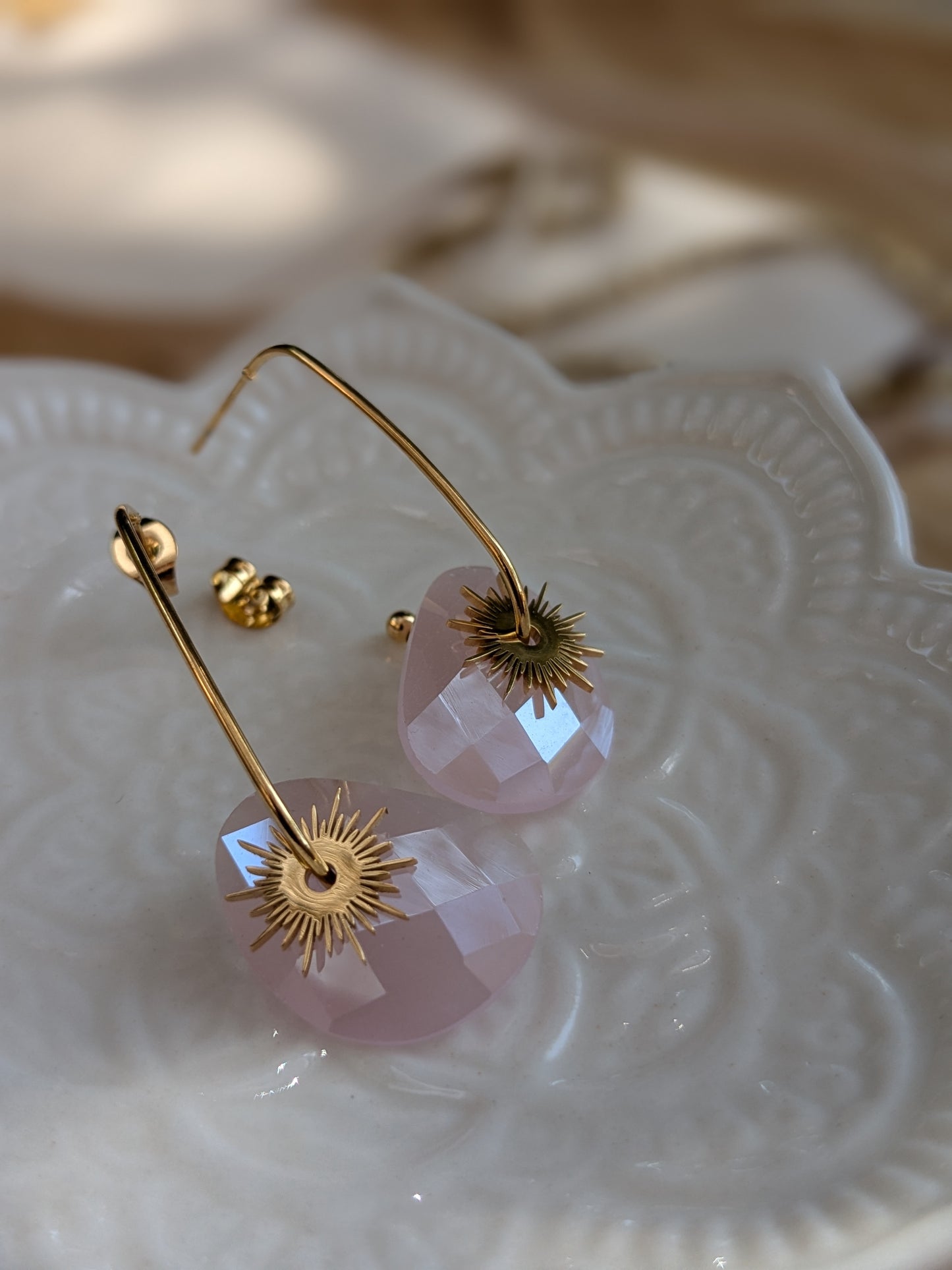 Boucle d'oreille Collection SunSet Lovers Rose Poudré 🌸