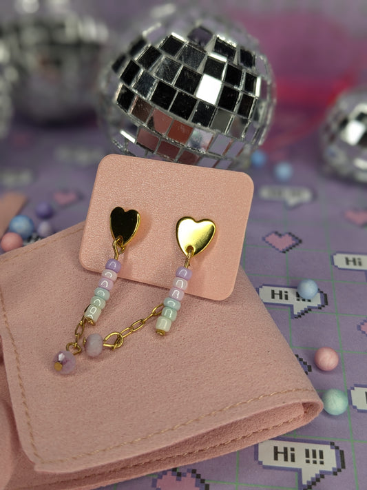 Boucles d'oreilles Nostalgie 90's pastel