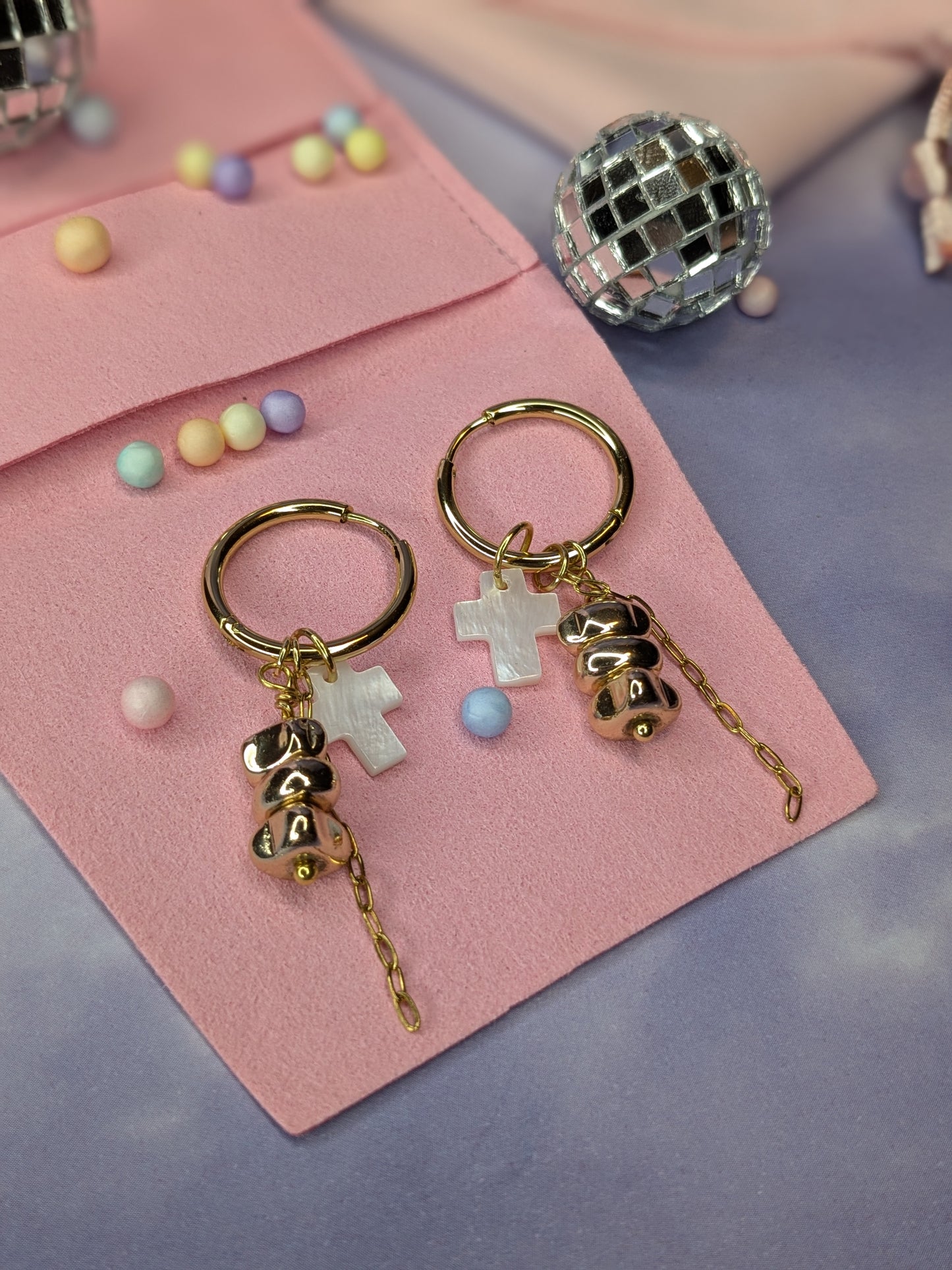 Boucles d'oreilles croix